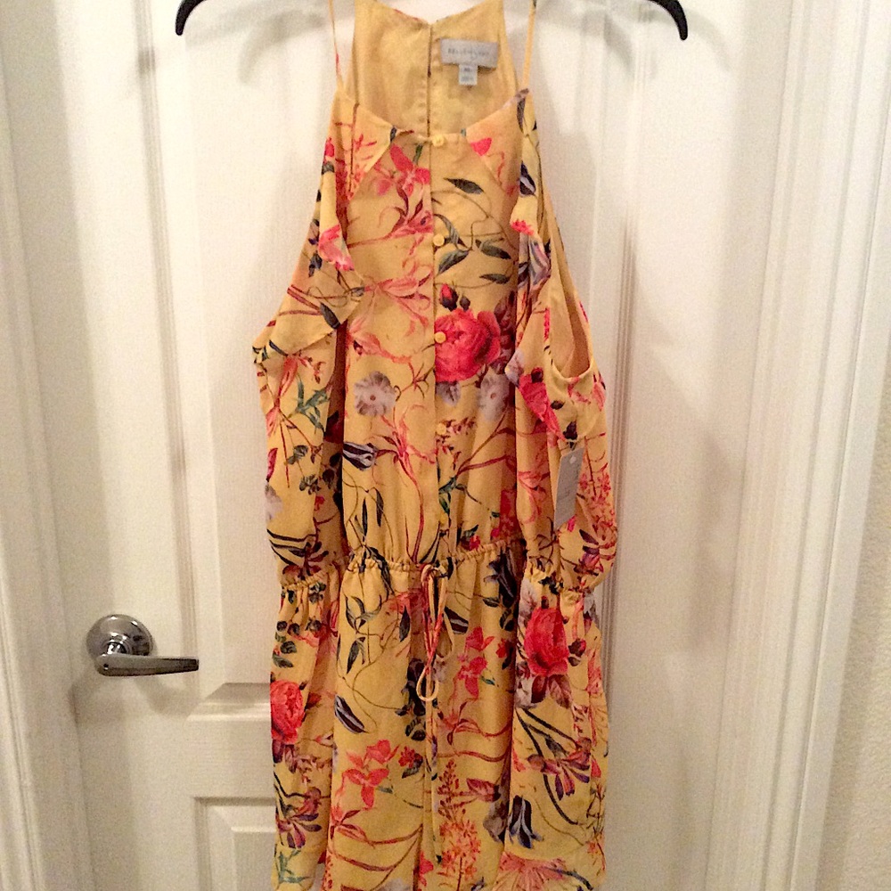 NWT YELLOW MULTI ROMPER